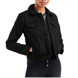 Levi’s The Original sherpa trucker jacket black size S